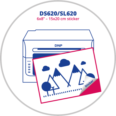 DNP DS620/SL620 6x8 inç (15x20 cm) Sticker Fotoğraf Kağıdı