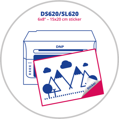 DNP DS620/SL620 6x8 inç (15x20 cm) Sticker Fotoğraf Kağıdı