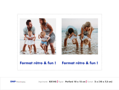 DNP DS‑RX1HS Perforajlı 4x6 inç (10x15 cm) Fotoğraf Kağıdı (2×4x3 inç)