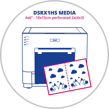 DNP DS‑RX1HS Perforajlı 4x6 inç (10x15 cm) Fotoğraf Kağıdı (2×4x3 inç)
